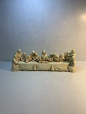 Byron Molds 94 Ceramic Ivory  Christian  Last Supper Sculpture Religious 13.5"