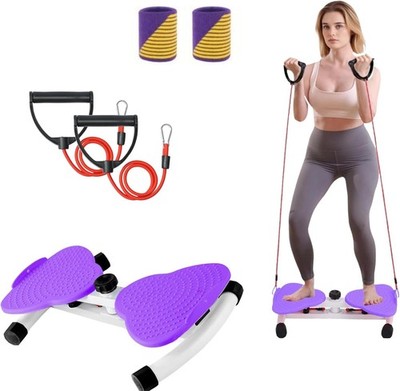 Waist Twister, Ab Machine with 300 lbs Weight Capacity, Workout for Slim Purple