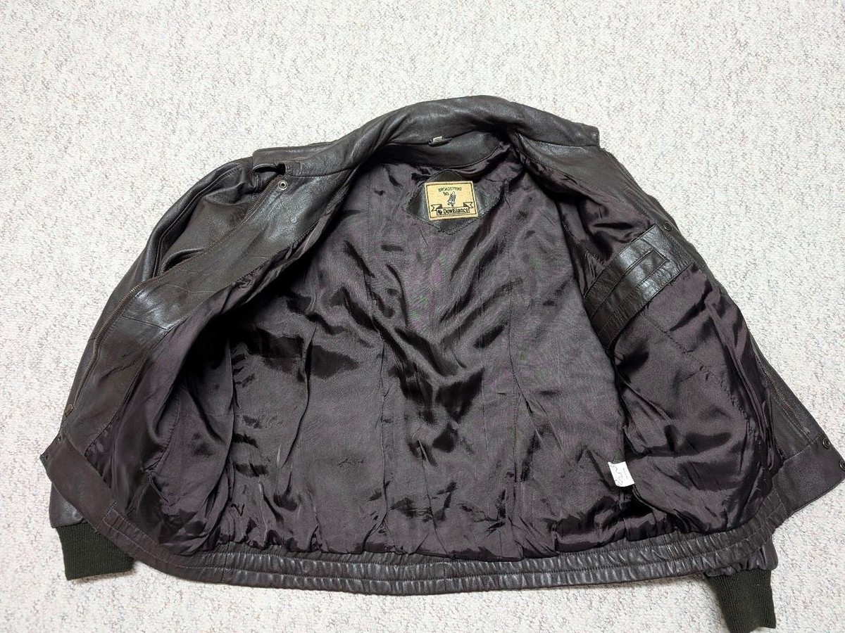 1990s vintage BOMBER leather 3XL brown LAMBSKIN jacket A2 flight 