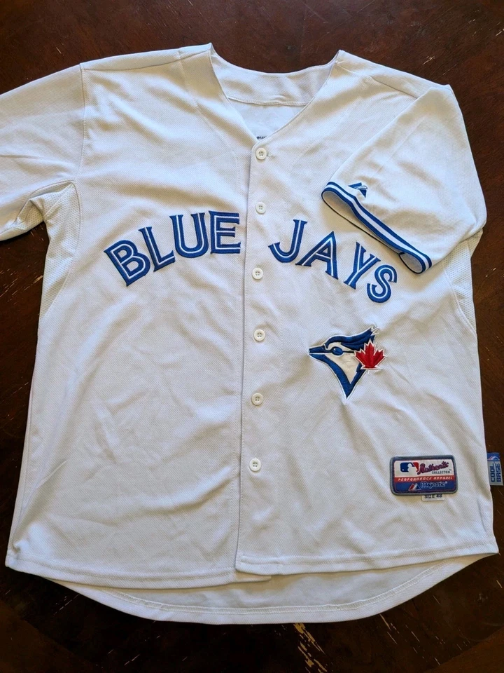 Toronto Blue Jays Jose Bautista 19 Majestic Cool Base Jersey Size 48 with... - Image 4 of 4