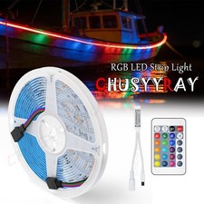 RGB LED Boat Light Deck Waterproof 12V Bow Trailer Pontoon Light Strip Marine 1