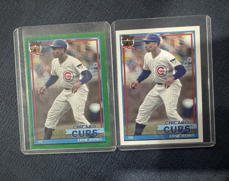 Topps 2026 Topps 206 Ernie Banks Chicago Cubs #64/99 2-Card Lot