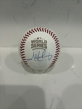 JOHN LACKEY Autographed 2016 World Series Chicago Cubs Baseball JSA Witnessed 4