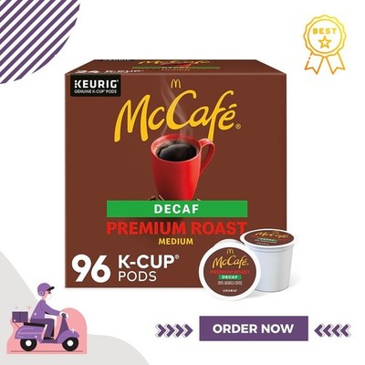 McCafe Premium Roast Decaf Coffee K-Cup Pods, Medium Roast, 96/Carton - HOT!!!