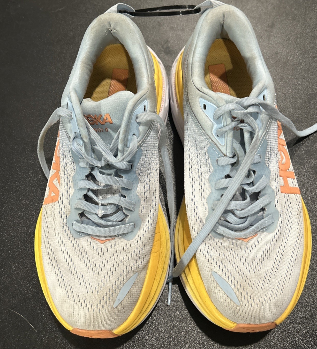 HOKA One One HOKA Bondi 8 Summer Song Blue Yellow Sneakers - Women’s Size 8B