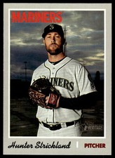 2019 Topps Heritage 712 Hunter Strickland Seattle Mariners Baseball Card