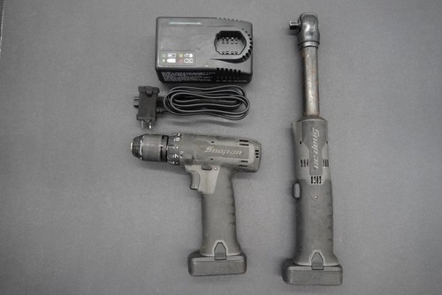 Snap On Cordless Long Neck Ratchet 3/8” Dr. & Drill 3/8” With Batt & Charger GM