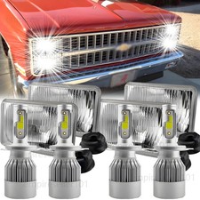 4pcs 4x6" LED Headlights HI-LO Beam Lamp for Chevy Pickup 1981-87 C10 K10 Blazer