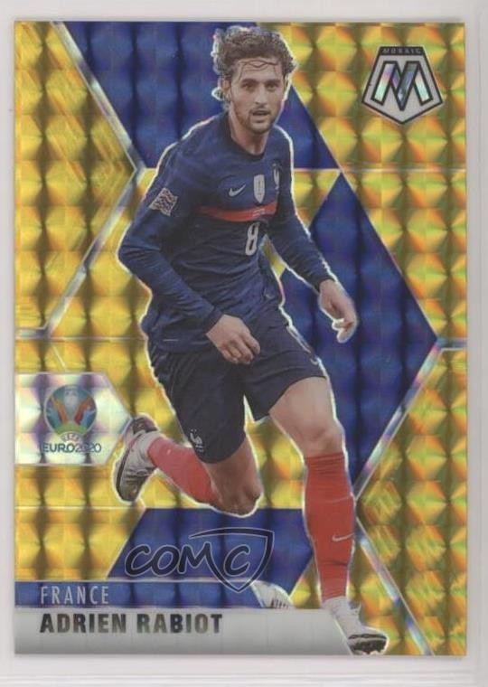 2021 Panini Mosaic UEFA Euro 2020 Gold Prizm 10/10 Adrien Rabiot #118 va3