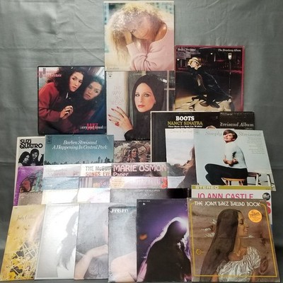 Lot 30 VTG 12'' LPs Divas of Song Streisand Quatro Nancy Sinatra - Untested!