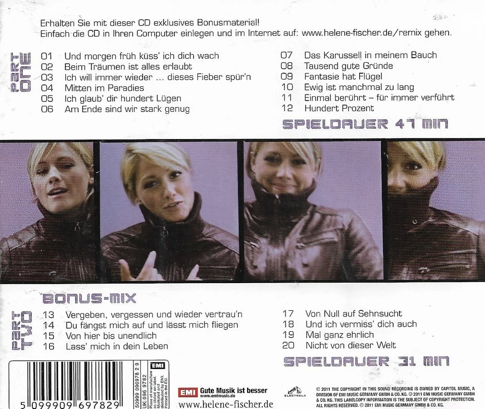 Best Of Helene Fischer - Der Ultimative Dance-Mix | CD | EMI | 2011 - Bild 2 von 2