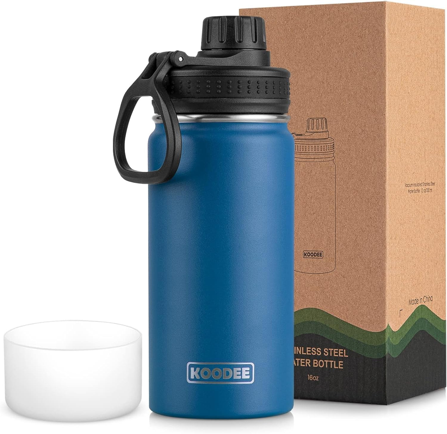 -16 Oz Stainless Steel Double Wall Vacuum Insulated Water Bo