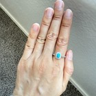 925 Sterling Silver Ring 5x3mm Natural Blue Turquoise Gemstone Zircon Jewelry — photo 10