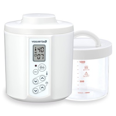 Tanica Electric Yogurt Maker Hario Glass Container Set Of 2 Yogurtia S White