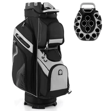 Golf Cart Bag Molded Lock Top Golf Bag w/14-Way Full Length Dividers 11 Pockets