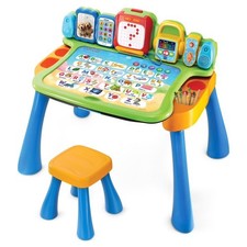 VTech Touch  Learn Explore  Write Desk   Used, Very Good   With Cards  Stool