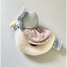 Vintage Eden Mother Goose/Bonnet Rattle Plush Hand Held 5" Baby