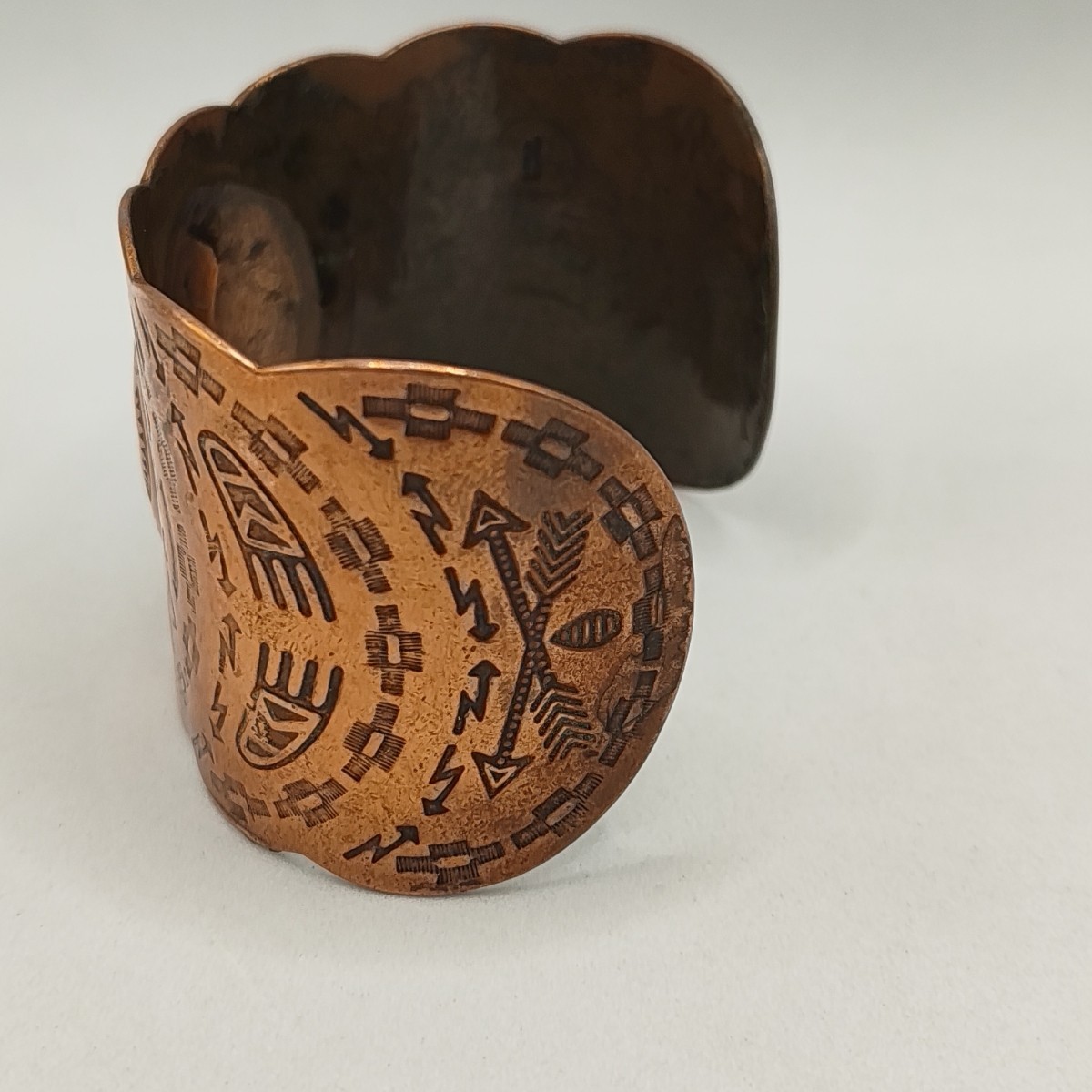 Vintage Solid Copper Wide Native Southwestern Wom… - image 16