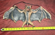 Large Vintage Rubber Hanging Vampire Bat 20.5  Haunted House Decor Prop Spooky
