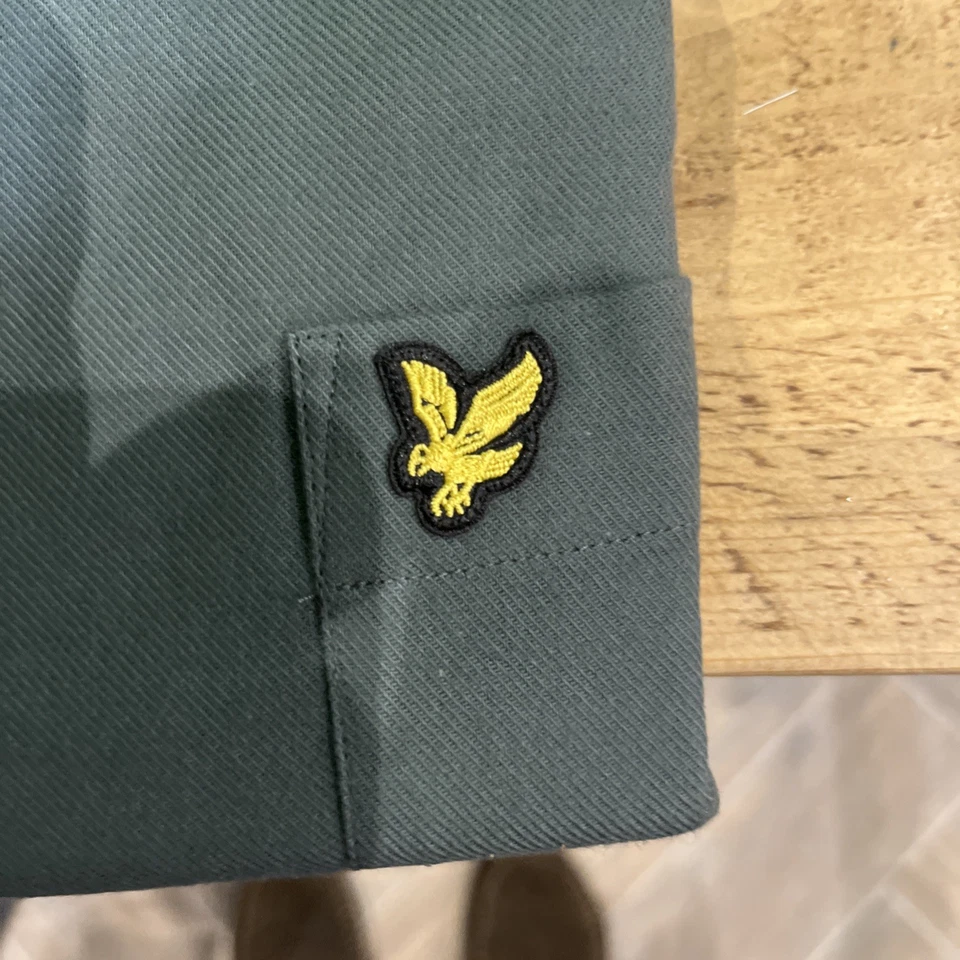 Lyle & Scott Mens Button Up  Flannel Shirt Long Sleeve  Deep Green  - Image 2 of 4