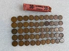1936-D & S  Lincoln Wheat Cent Penny 50 Coin roll Circulated Coins
