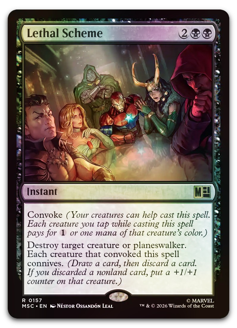 Lethal Scheme (Surge Foil) #157 NM Commander: Marvel Super Heroes MSC Magic MTG