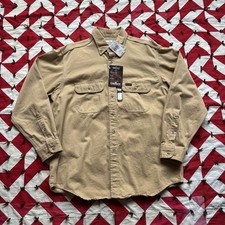 Vintage Carhartt Cotton Work Shirt Mens Large NOS With Flaws