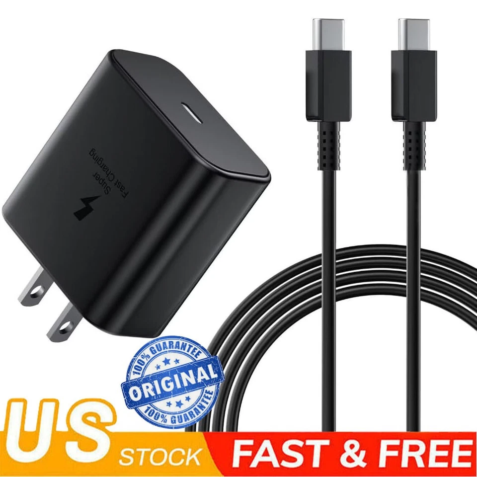 45W Super Fast Charging Type C Wall Charger For Samsung Galaxy S25 S24 S23 Ultra - Image 3 of 4