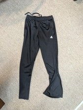 Adidas Primegreen Aeroready Women's Athletic Pants Small Black Zip-Ankles ...