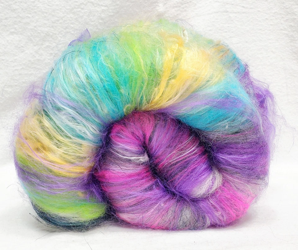 Carded Art Batt 2 Oz Merino Top Wool Hand Dye Alpaca Silk Fiber Multicolor - Image 2 of 4