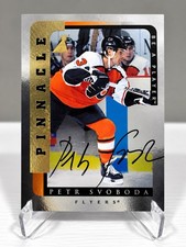 1996-97 Pinnacle Be A Player Auto Petr Svoboda SILVER #56 Autograph BAP Flyers