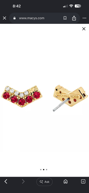 michael kors pave stud earrings NEW
