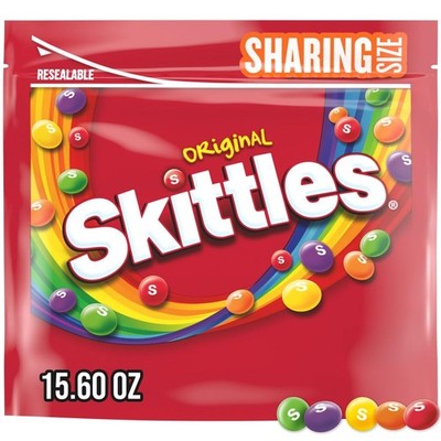SKITTLES Candy Sharing Size Bag, Bulk 15.6 Ounce (Pack of 1), Orange