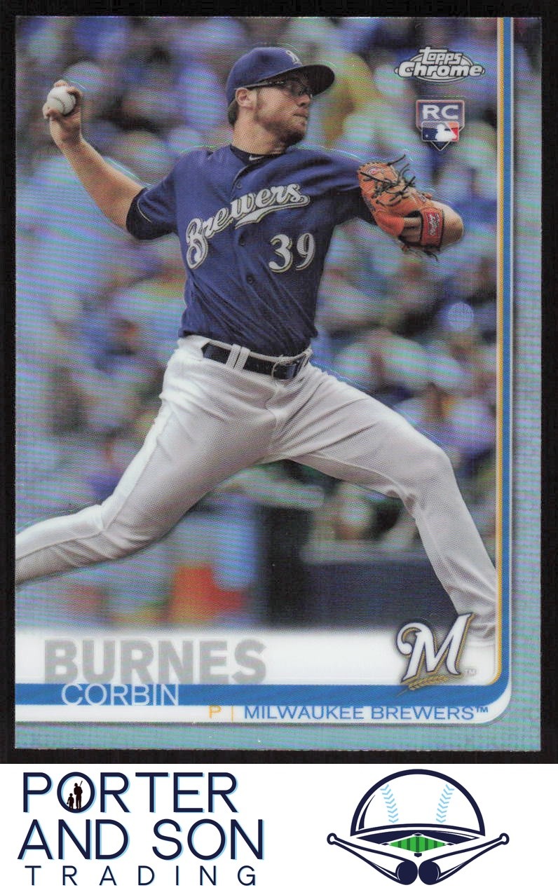 Corbin Burnes RC Refractor 2019 Topps Chrome #84 Milwaukee Brewers Baseball Card