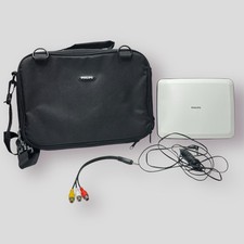 Philips PET741W/17 White Widescreen 7" LCD Portable DVD Player 2010 Tested Case