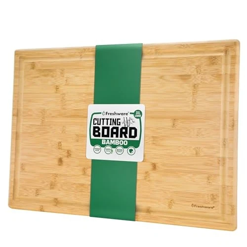 Freshware 24" 3XL Bamboo Cutting Boards for Kitchen, Butcher Block (3XL, 24x18") - Image 2 of 4