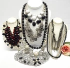 VINTAGE TO NOW FASHION COSTUME JEWELRY NECKLACE LOT ASSORTED TYPES & MATERIALS