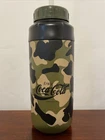 RARE Vintage 80s Coca Cola Insulated Water Bottle With Cap Never Been Used Camo