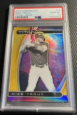 2021 Mike Trout PSA 10 Panini Chronicles Titan Gold 6/10 - SSP - Card #16