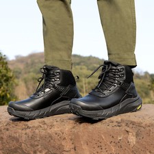Men's Military Tactical Work Boots Waterproof Motorcycle Combat Boots Black