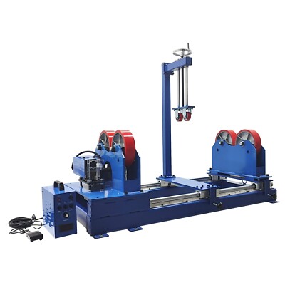 2Ton 110V Welding Turning Roller Rack with Sliding Rail and Press Wheel Frame