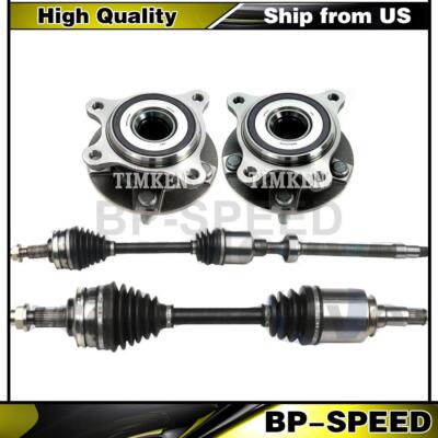 Fits Lexus GS300 2006-2006 4 X CV Axle Shaft Joints Wheel Bearing Hub