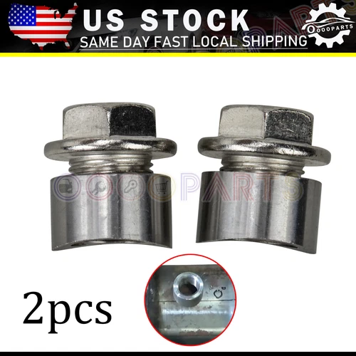 2 Set M18 x 1.5 O2 02 Oxygen Sensor Weld On / In Bung Plug & Nut Cap Kit