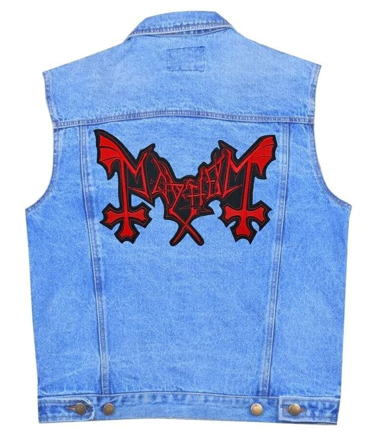 Mayhem Iron-on & Sew-on Back Patch | Norwegian Black Metal Music Band Logo
