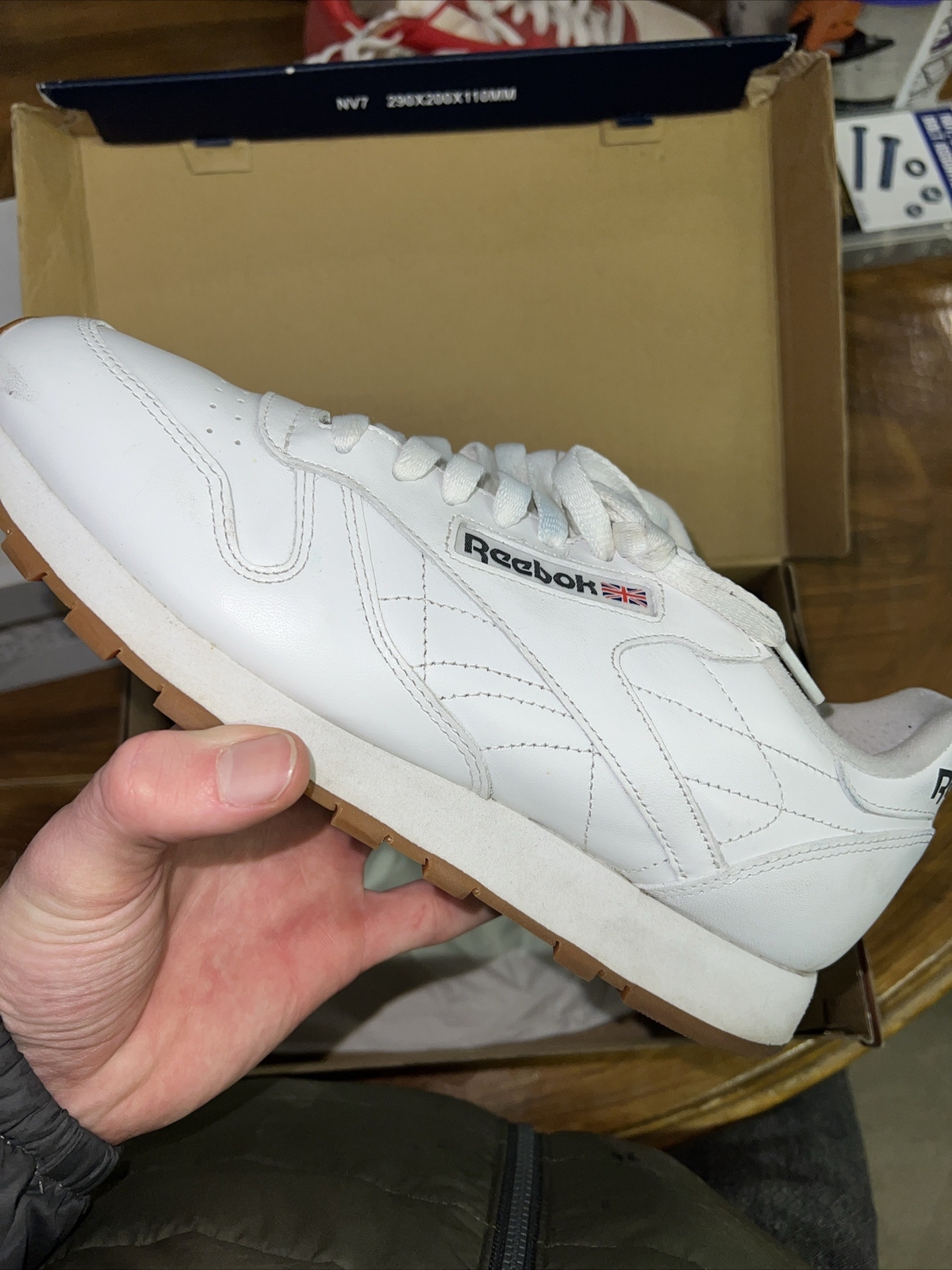 Reebok Classic Leather 49797 Mens White Leather Lifestyle Sneakers ...