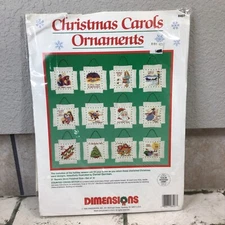Dimensions Christmas Carols Ornaments Kit #8407