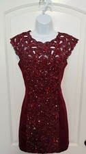 Burgundy Knee-Length Cocktail Dress - NWT
