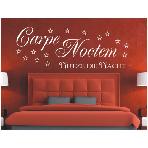 WANDTATTOO Carpe Noctem Nutze Nacht Spruch Schlafzimmer Wandaufkleber Sticker 1 - Bild 1 von 11