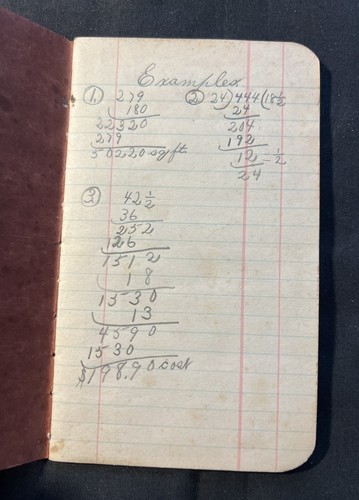 Piccolo notebook aritmetico matematica C 1880 cappa per carte commerciali verdure scuola compiti - Foto 2 di 7