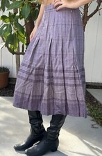 Vintage Edinburgh Woolen Mill Sz 12 Fits Sz 6 100 Wool Skirt Pleated England